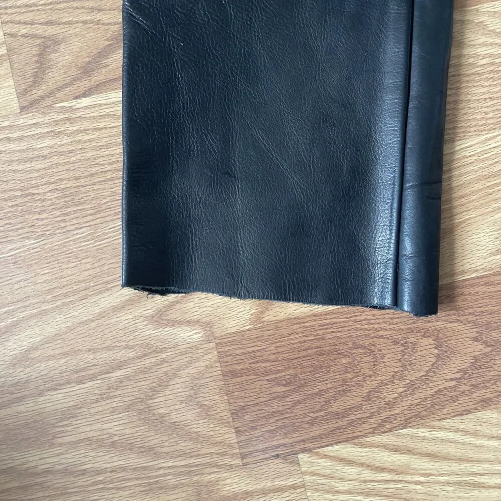 Schott NYC 600 Cowhide Men Leather Chopped  Black Motorcycle Pant Made In USA